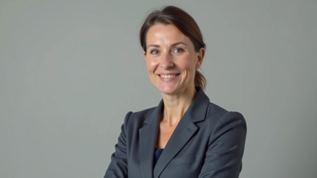 Person sitzt selbstbewusst mit aufrechter Körperhaltung, positive Ausstrahlung, neutraler Hintergrund