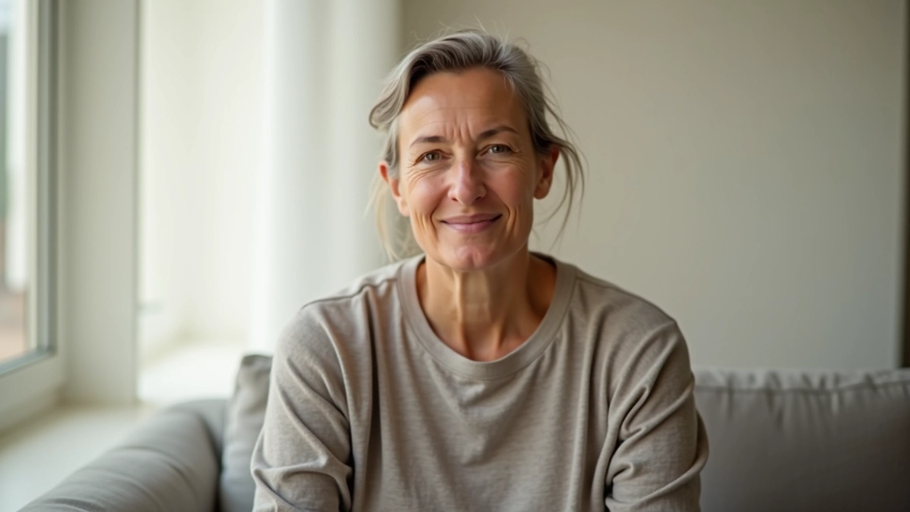 Person in Meditationshaltung, entspannte Körpersprache, helles Tageslicht